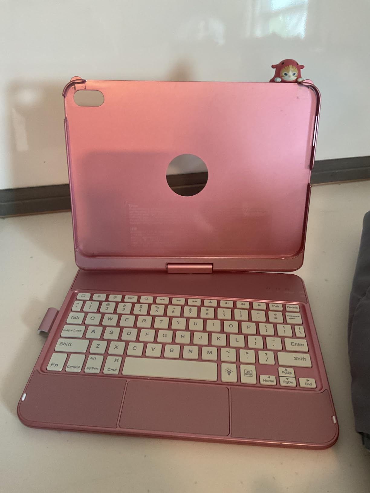 FUWANG Touch Keyboard Case for iPad A16 11th/10th Gen, 360° Rotating, Blue customer photo 1