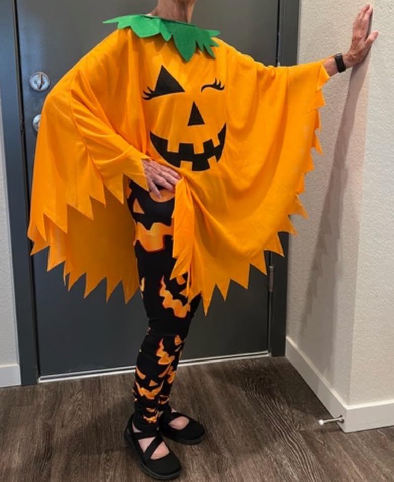 WISHTEN 3 PCS Pumpkin Costume for Women,Halloween Costumes for Women Adult customer photo 1