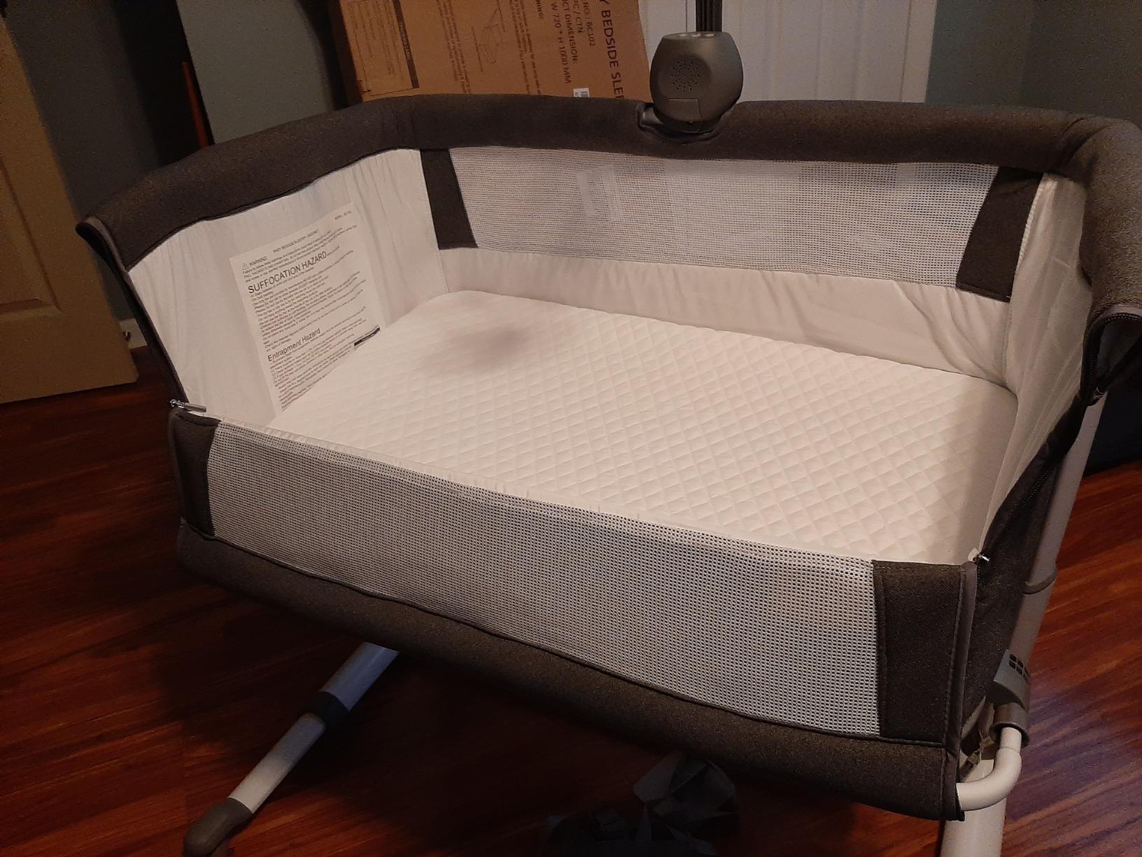 RONBEI Baby Bassinet, Bedside Sleeper Breathable Mesh Bedside Crib Bassinets, Adjustable Height Bassinet Bed for Baby/Newborn/Infants customer photo 1