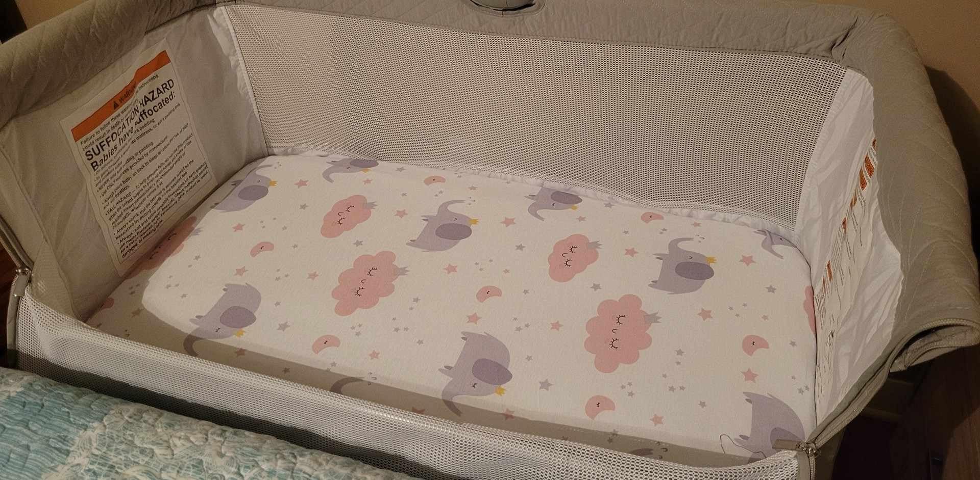 RONBEI Baby Bassinet, Bedside Sleeper Breathable Mesh Bedside Crib Bassinets, Adjustable Height Bassinet Bed for Baby/Newborn/Infants customer photo 2