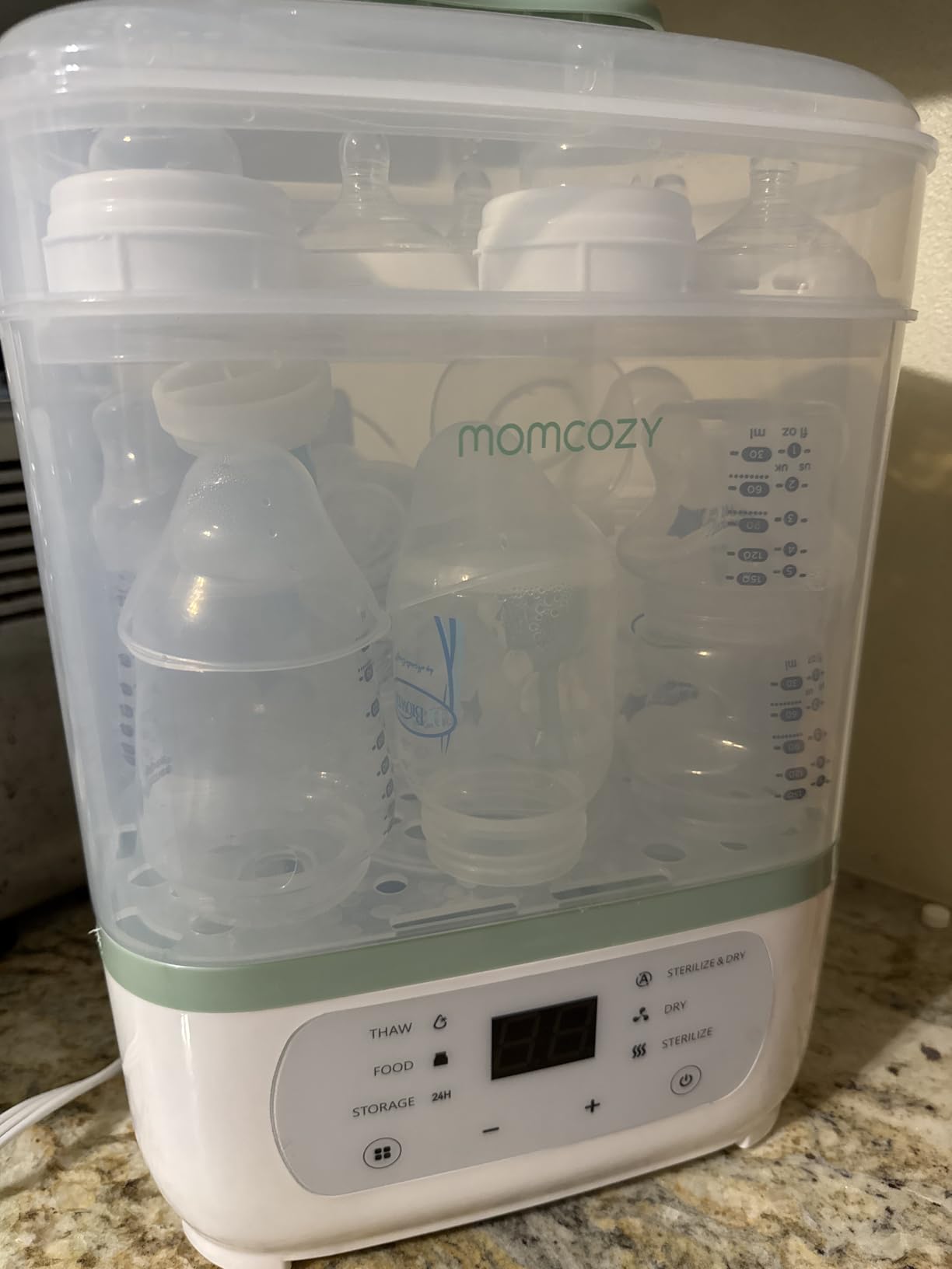Momcozy Bottle Sterilizer and Dryer, 8-in-1 Electric Steam Baby Bottle Sterilizer for Baby Bottles, Baby stuffs & Breast Pump Accessories customer photo 1