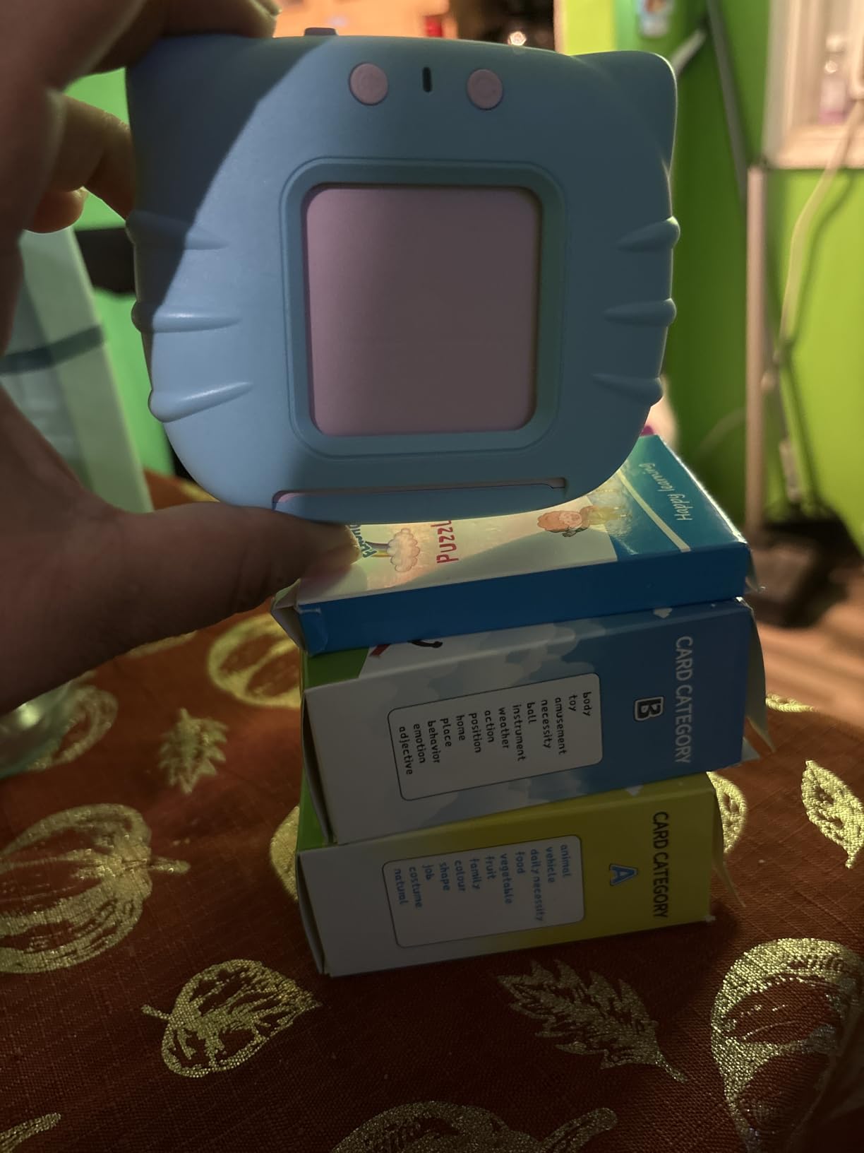Airbition Talking Flash Cards for Toddlers Ages 1‑4,224 Words English Blue customer photo 1