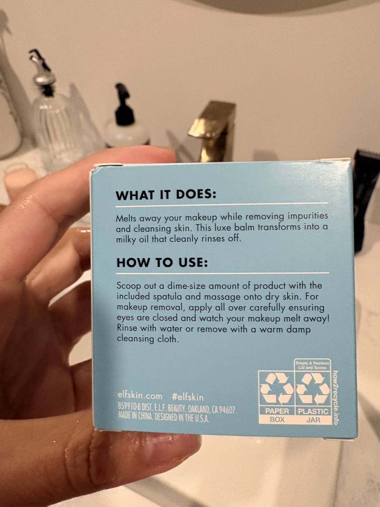 e.l.f. SKIN Holy Hydration! Makeup Melting Cleansing Balm JUMBO, Face Cleanser & Makeup Remover, Infused with Hyaluronic Acid to Hydrate Skin, 3.5 Oz customer photo 1
