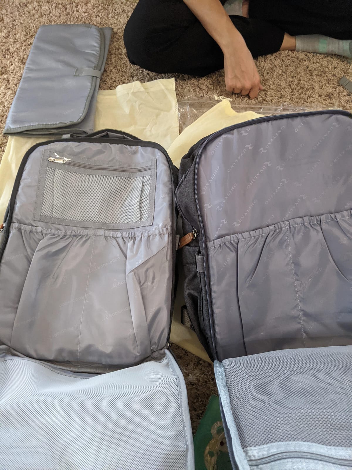 BabbleRoo Extra Large Diaper Bag Backpack, Expandable Baby Bag with Up to 50% More Capacity - Travel Essentials Baby Bag Tote with Changing Pad, Stroller Straps & Pacifier Case - Unisex, Dark Gray customer photo 1