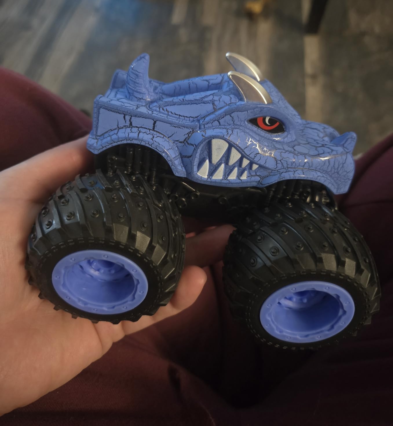 AUUGUU Remote Control Car, 2.4GHz Monster Trucks Toys with Light Spray, Birthday Gift for Kids 3 4 5 6 7 8, All Terrain RC Cars, Toys for Boys Girls 3+ Year Old customer photo 1