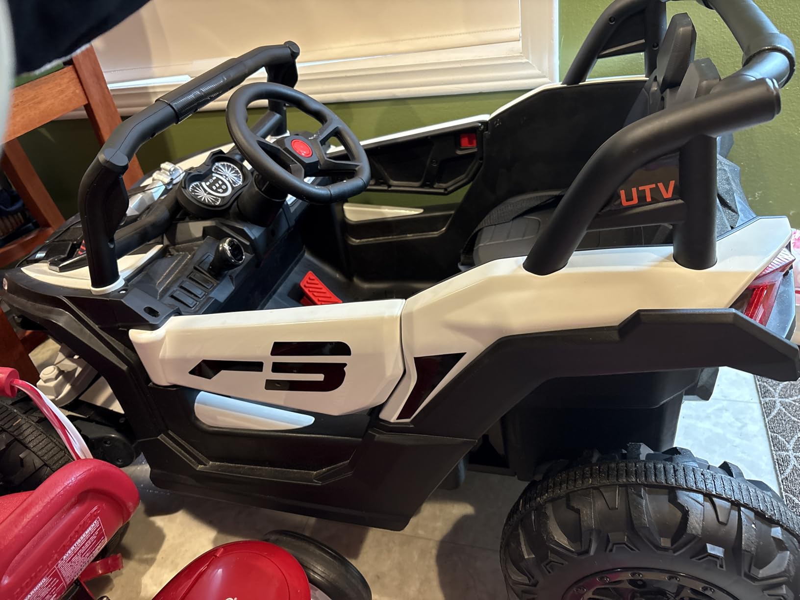 24V Ride On Car for Kids w/Remote Control, JOYRACER Battery Powered Off-Road UTV, 4x150W Motors,4 Shock Absorbers, 4.5 Mph Max Speed, Bluetooth, MP3, Lights, Electric Car for Big Kids customer photo 2