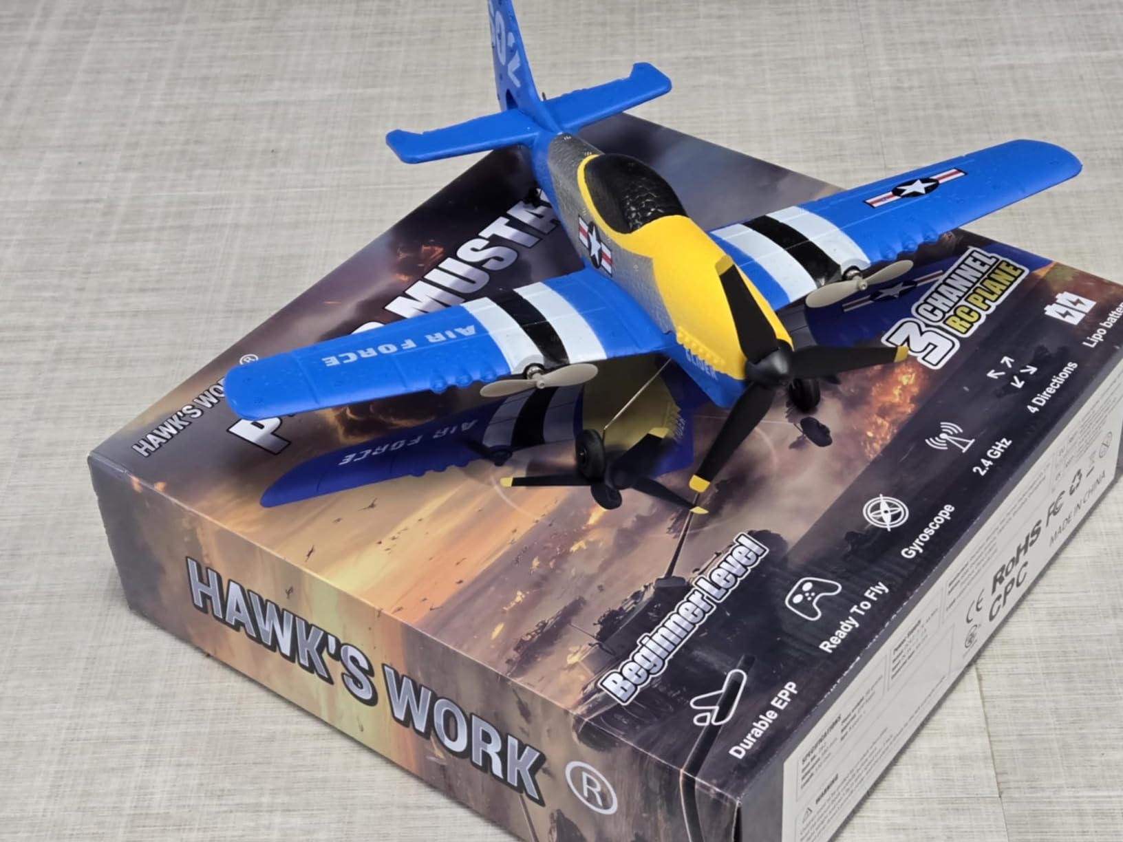 3CH P-51D Mustang RC Plane, Stabilized RC Warbird for Beginners customer photo 1