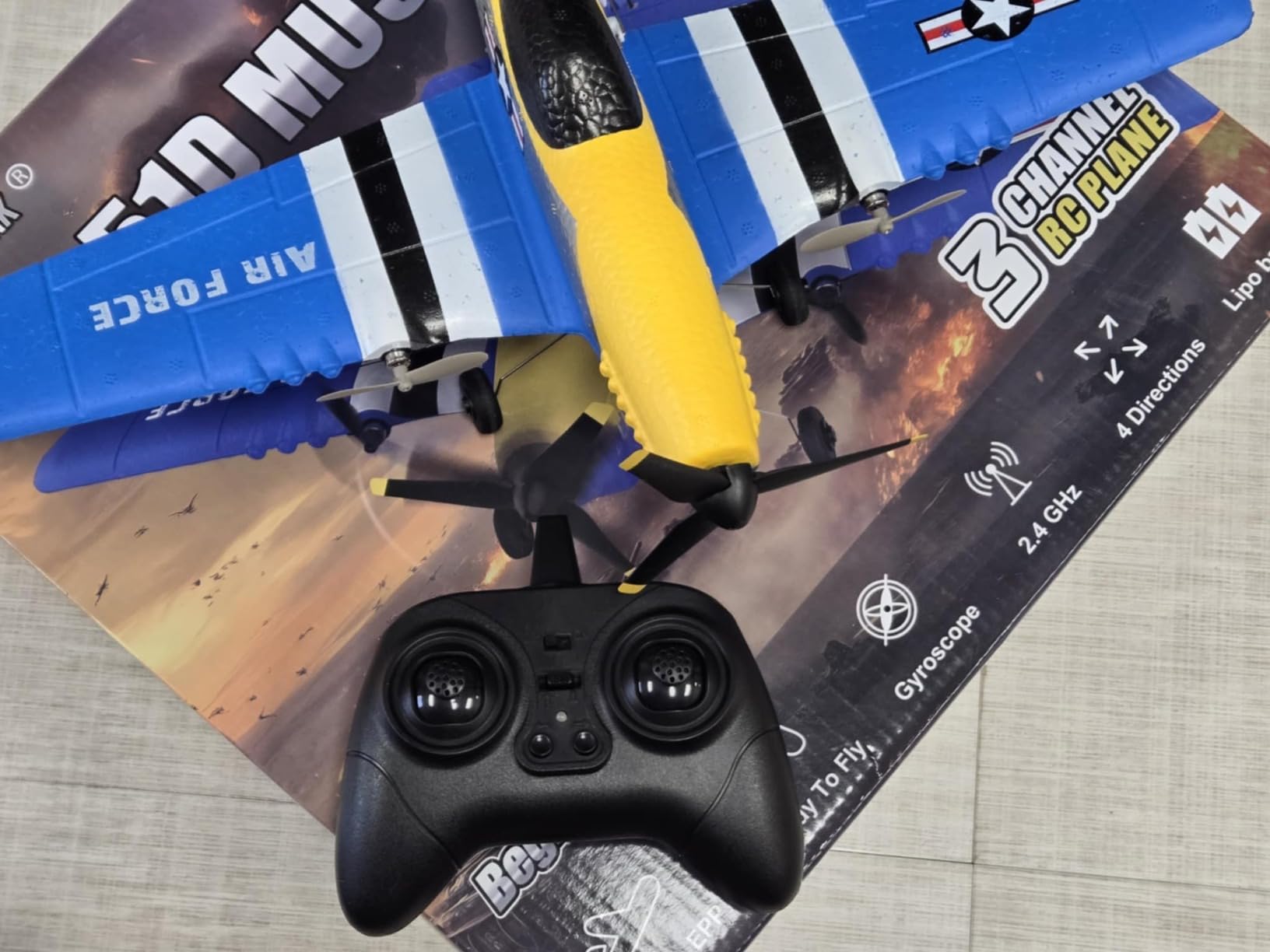 3CH P-51D Mustang RC Plane, Stabilized RC Warbird for Beginners customer photo 2