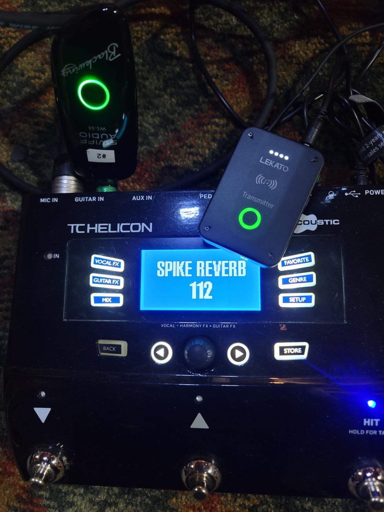 LEKATO Wireless in Ear Monitor System MS-02, Upgraded 2.4G Stereo IEM System Low Latency with Transmitter Beltpack Receiver Auto-Pairing,One to More, in-Ear Monitoring for Church,Band,Singer,Stage customer photo 1