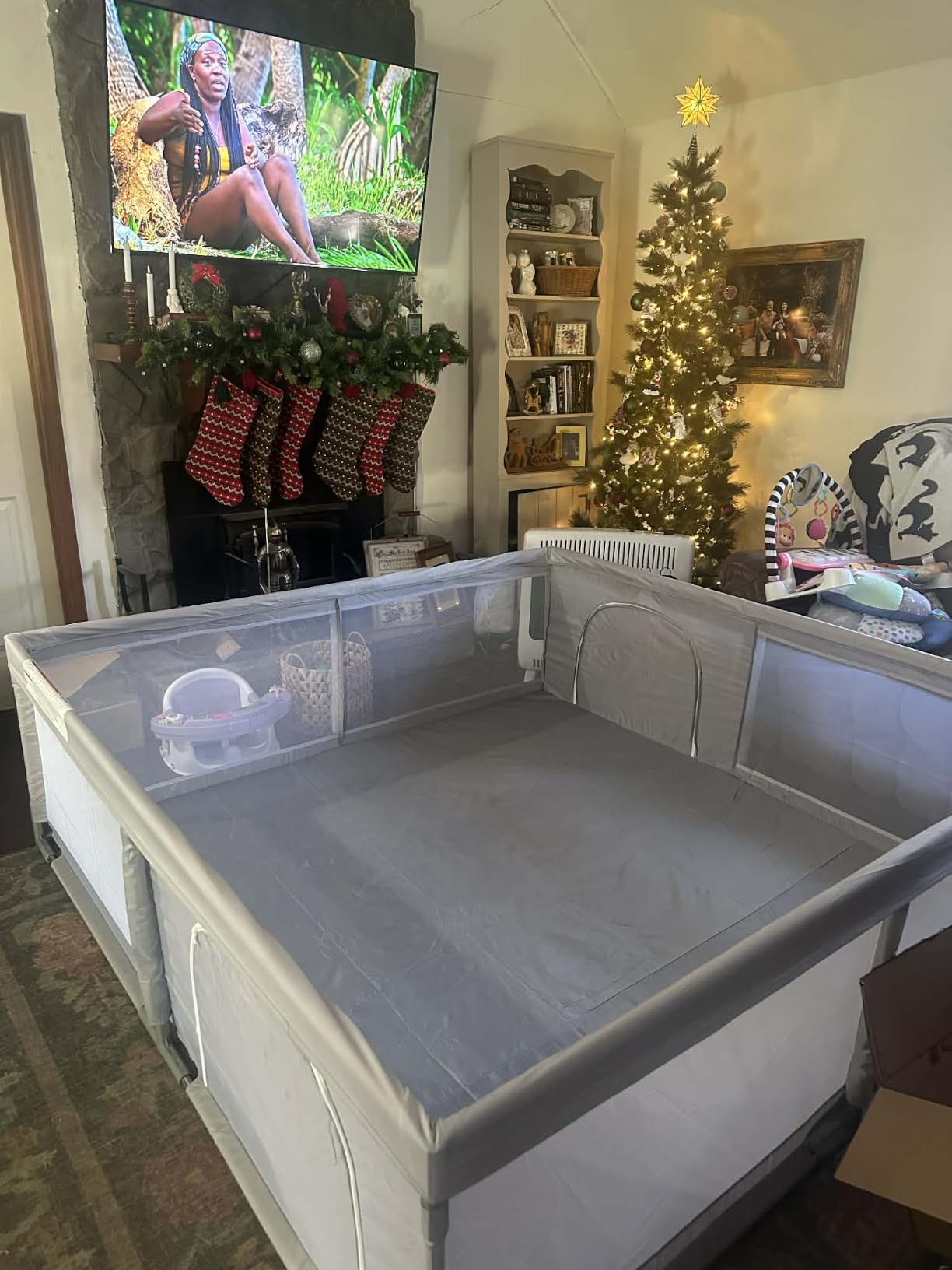 Extra Large Baby Playpen 79×79 Inch, Playpen with 2 Zipper Door for Babies and Toddlers, Play Pen Pin Indoor Outdoor Baby Play Fence customer photo 1
