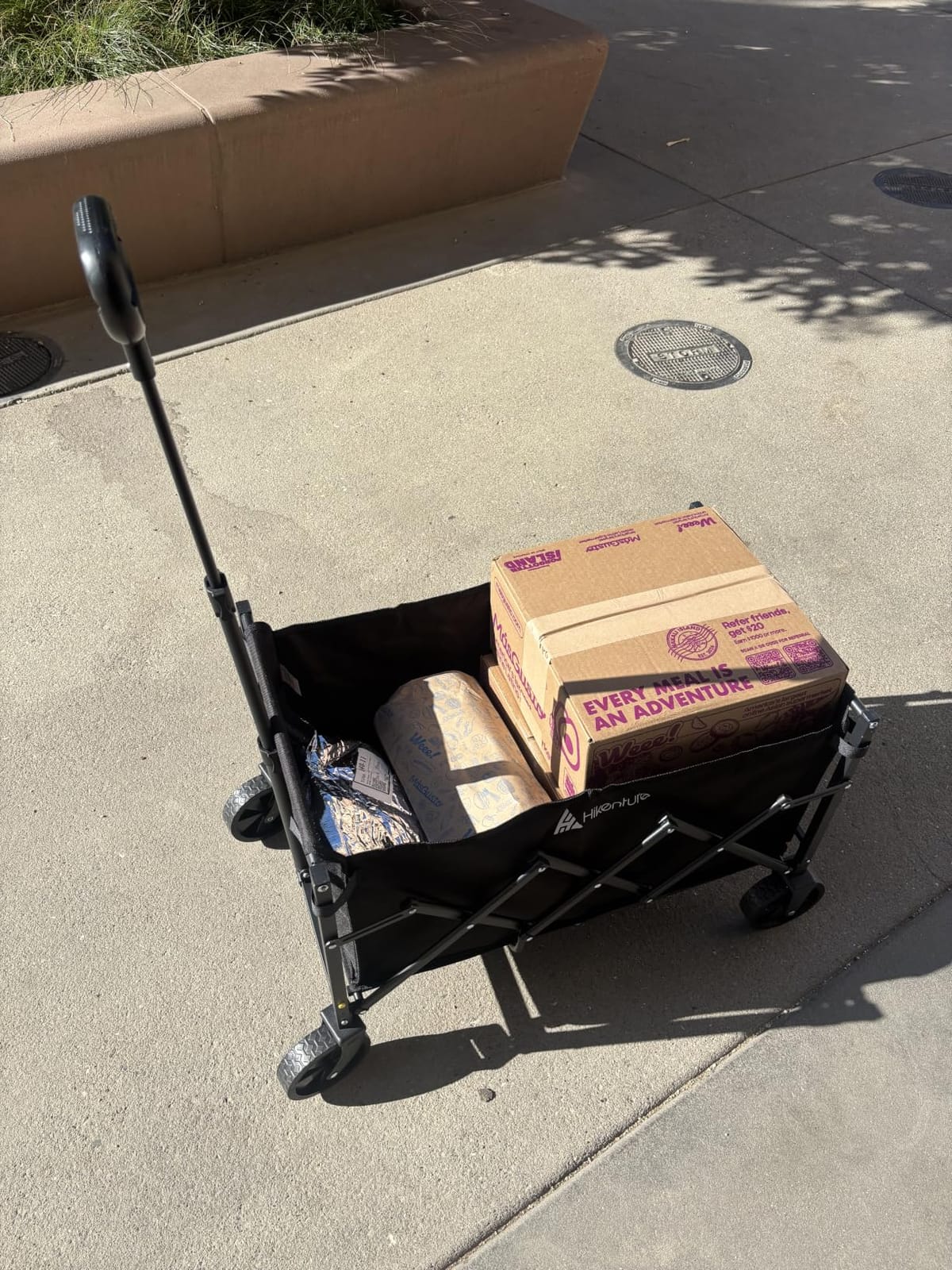 Hikenture Collapsible Wagon Cart with Wheels, 220 lbs Foldable Wagon customer photo 1