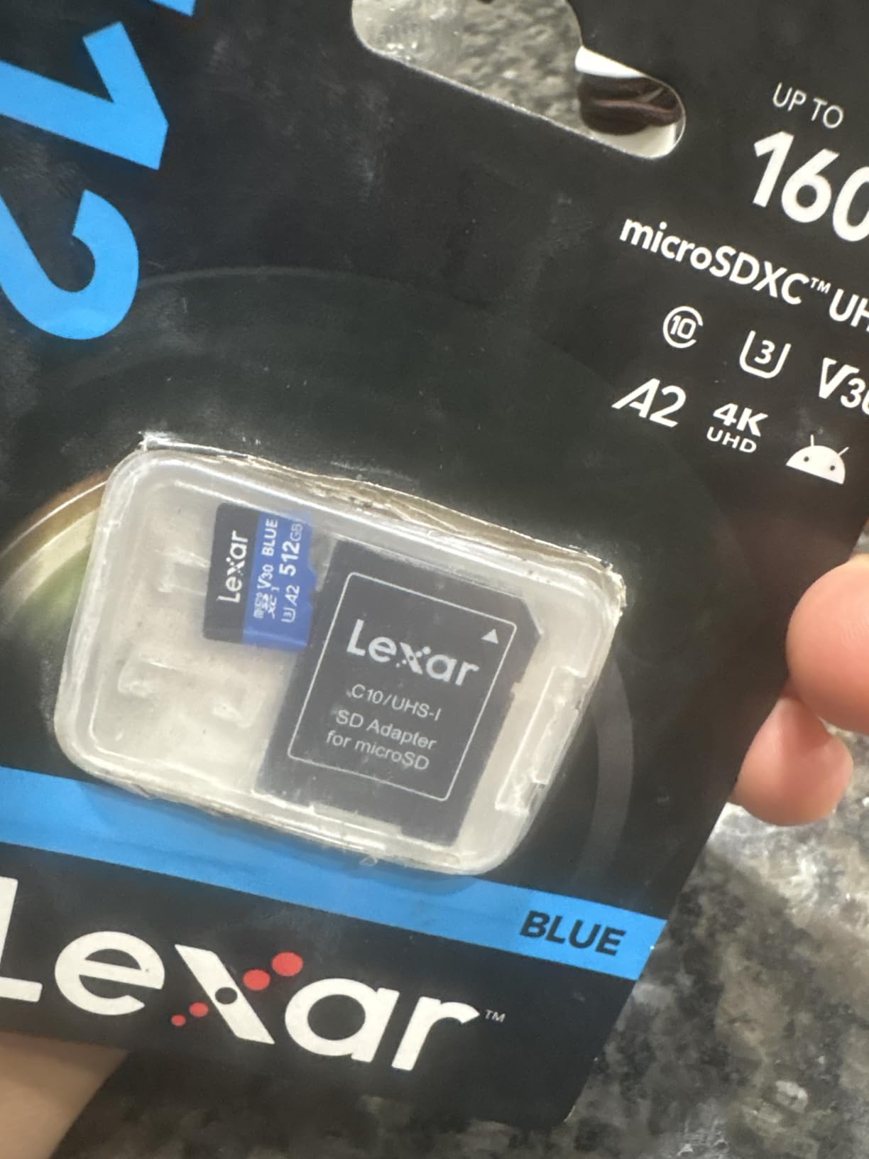 Lexar 512GB Blue Micro SD Card Up to 160MB/s microSDXC UHS-I Memory Card customer photo 2