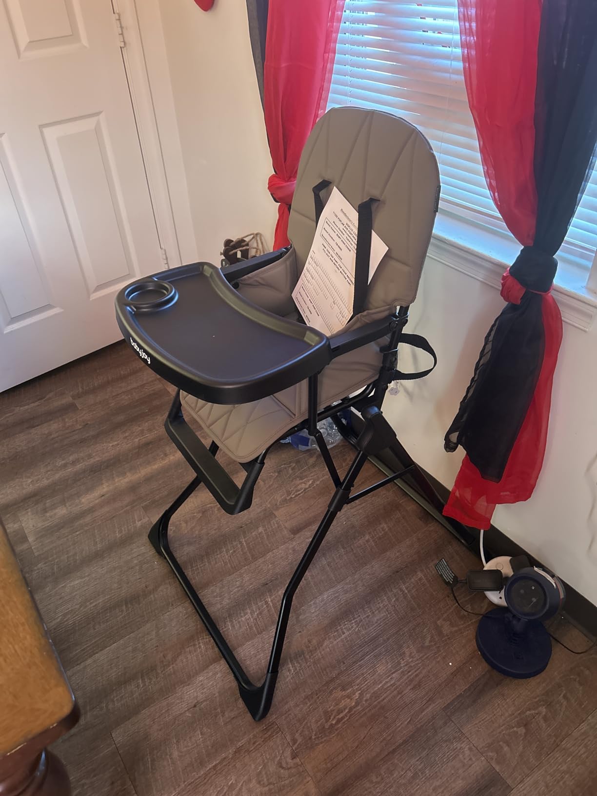 BABY JOY Foldable High Chair, Portable Highchairs for Babies and Toddlers with 3-Position Adjustable Tray & Footrest, Removable Seat Cushion, 5-Point Safety Harness, Space Saving Design (Green) customer photo 1
