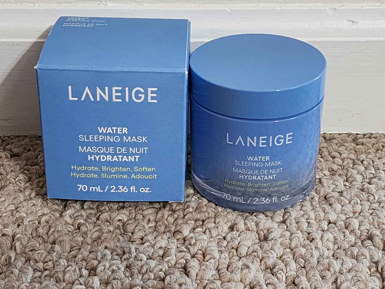 Water Sleeping Mask: Hydrating Korean Overnight Face Mask with Hyaluronic Acid Blend & Niacinamide, for Deep Hydration, Glowing Skin & Barrier Support | Korean Skin Care customer photo 1