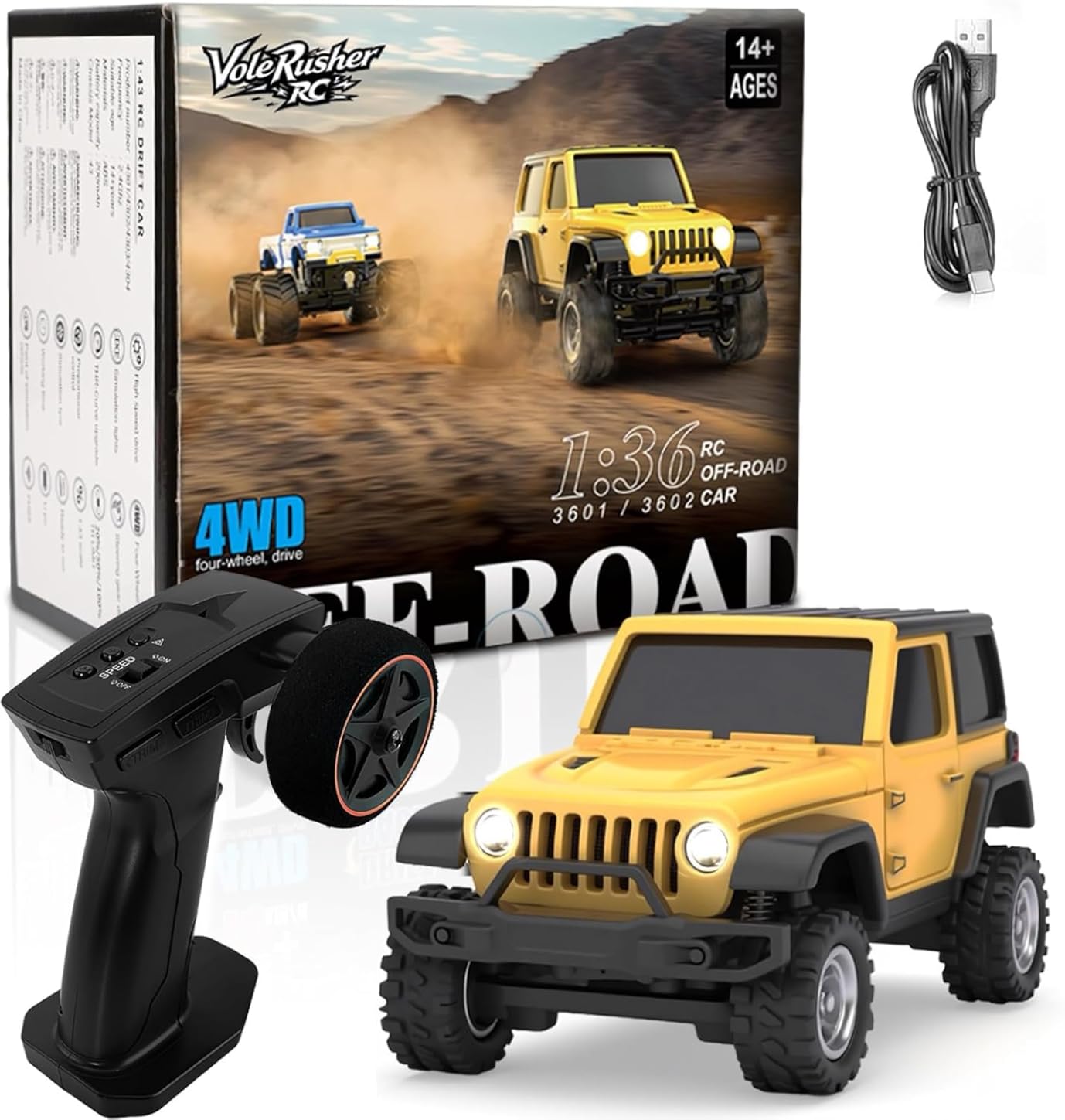 [2026 Upgrade 1/36 Mini RC Crawler, 4WD Micro Off Road Truck customer photo 1