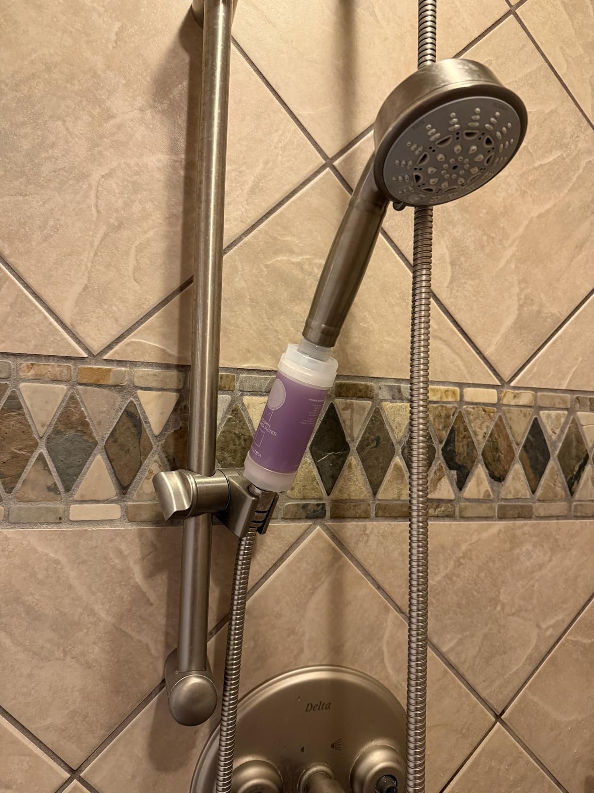 Vitamin C Shower Filter and Water Softener for Hard Water - Aromatherapy Shower Head Attachment - Universal Fit, No Tools - Reduces Dry, Itchy Skin and Nourish Hair - Lavender-Scented customer photo 1