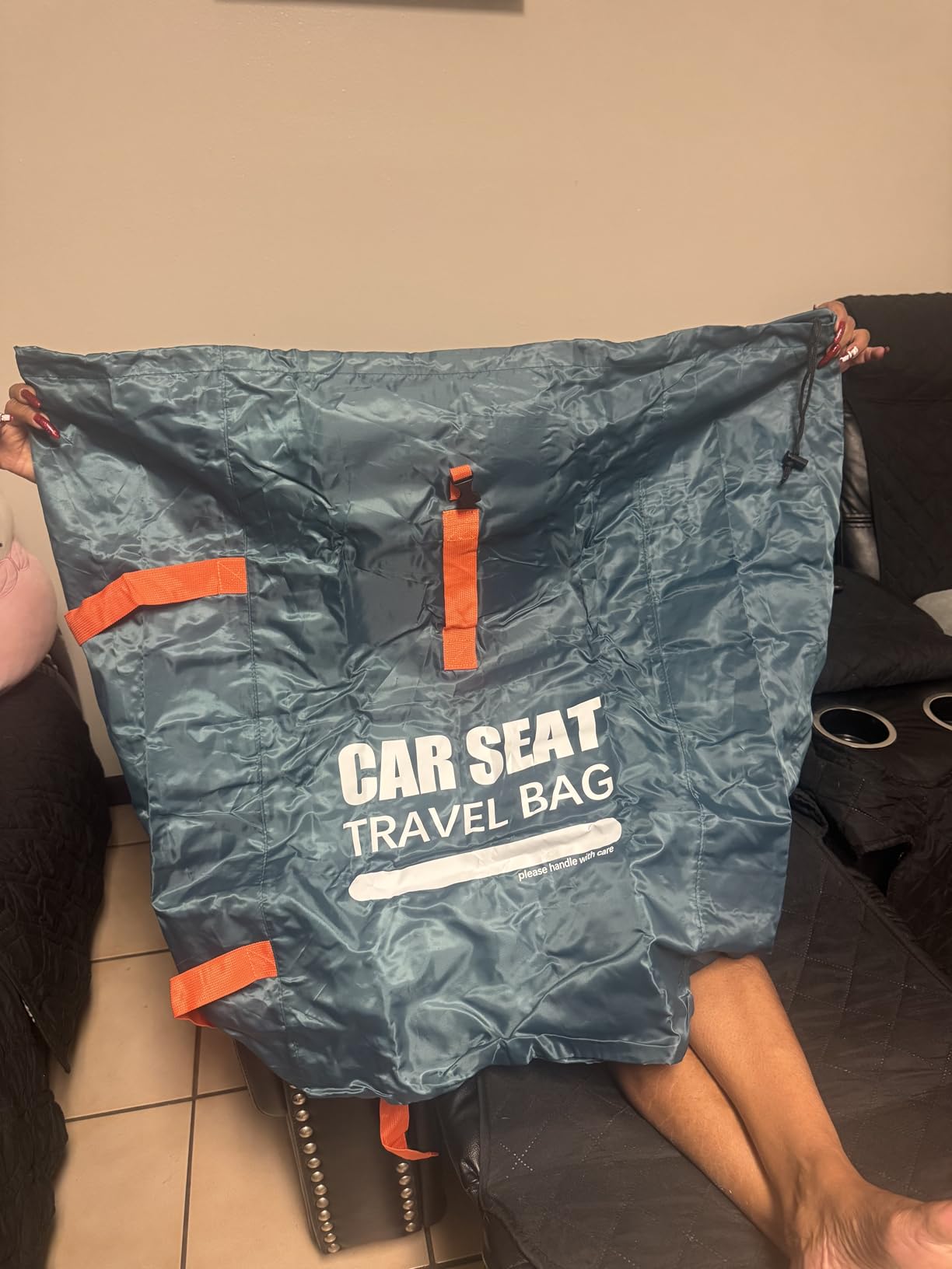 Car Seat Travel Bag for Airplane, Padded Strap Car Seat Bags for Air Travel customer photo 2
