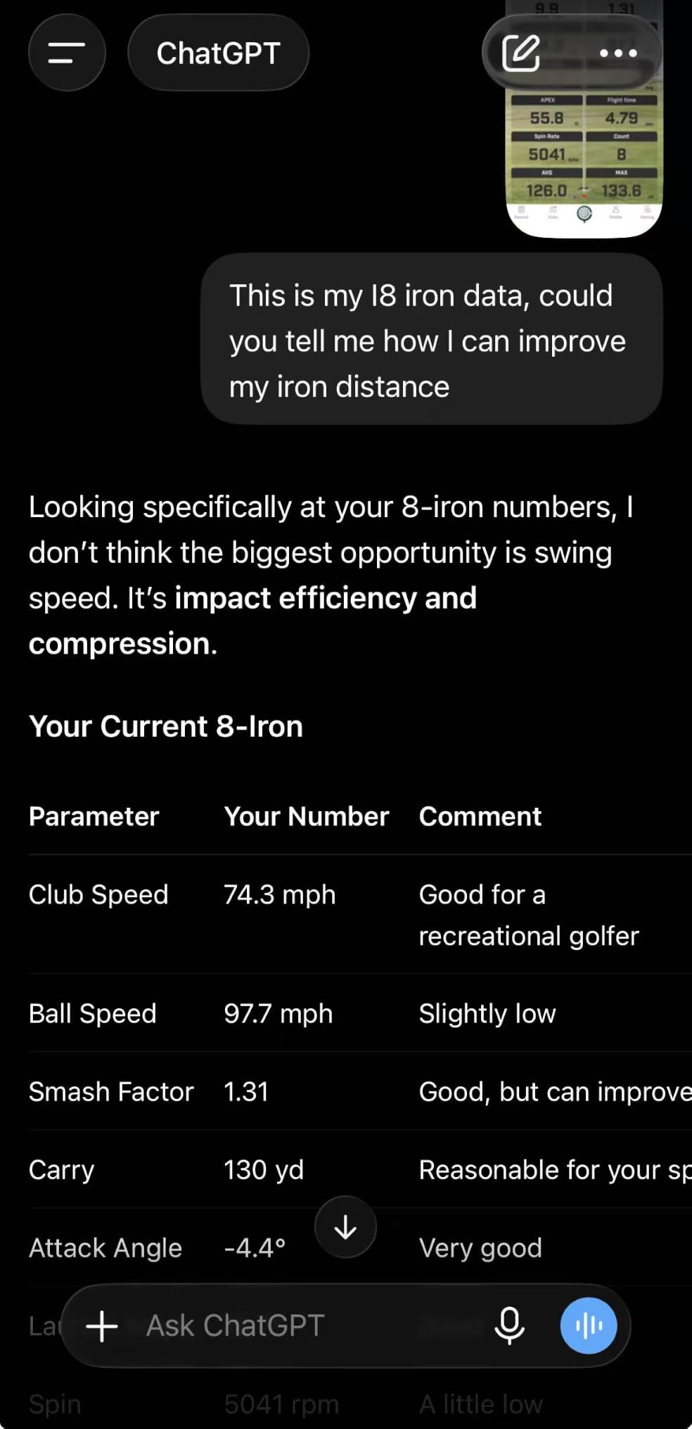 Golf Launch Monitor & Portable Swing Analyzer with 13 Metrics customer photo 2