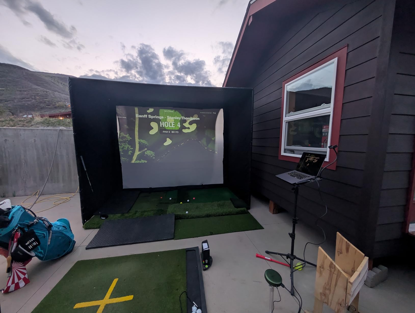 Golf Simulator Enclosure Kit with Premium HD Impact Screen, Full Safety Padding &Blackout Curtain, Home Golf Sim Setup Launch Monitors Compatible, Indoor Cage Net Golfing Accessories customer photo 2