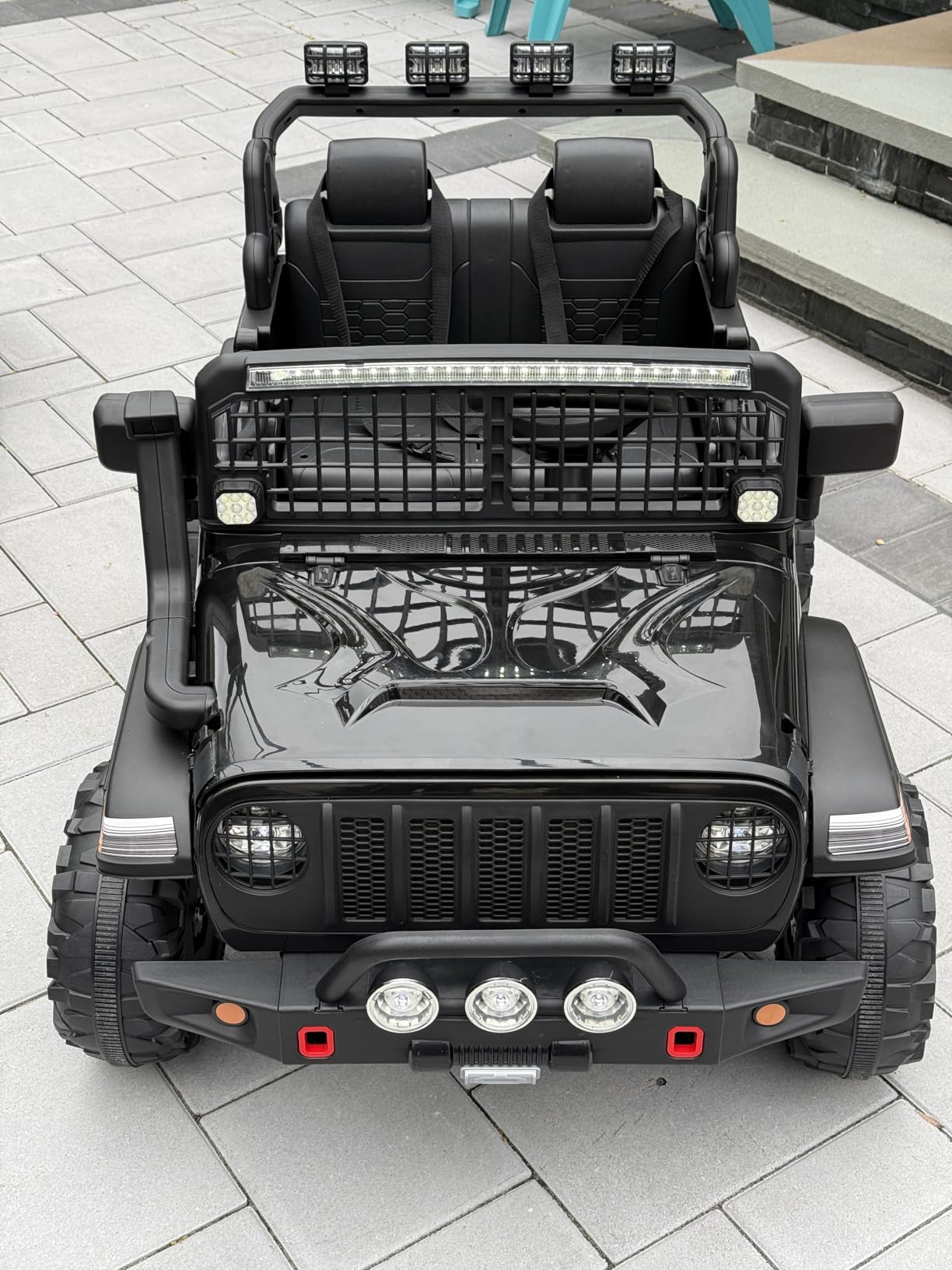 24V 2 Seater Ride On Car for Kids, Remote Control, Electric Truck, Black customer photo 1