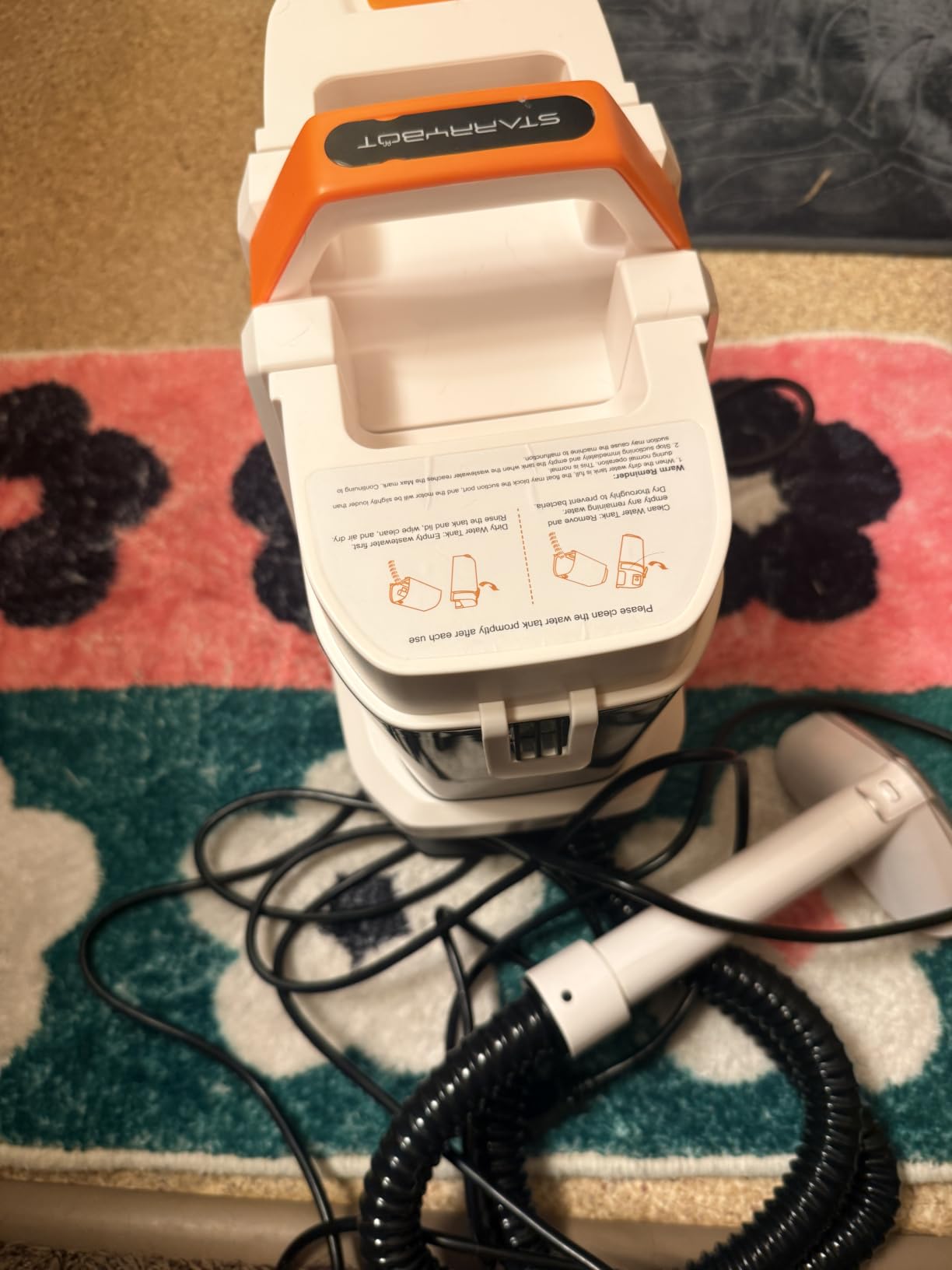 Starrybot Upholstery Cleaner Machine, 18Kpa Pet Stain Extractor(white) customer photo 2