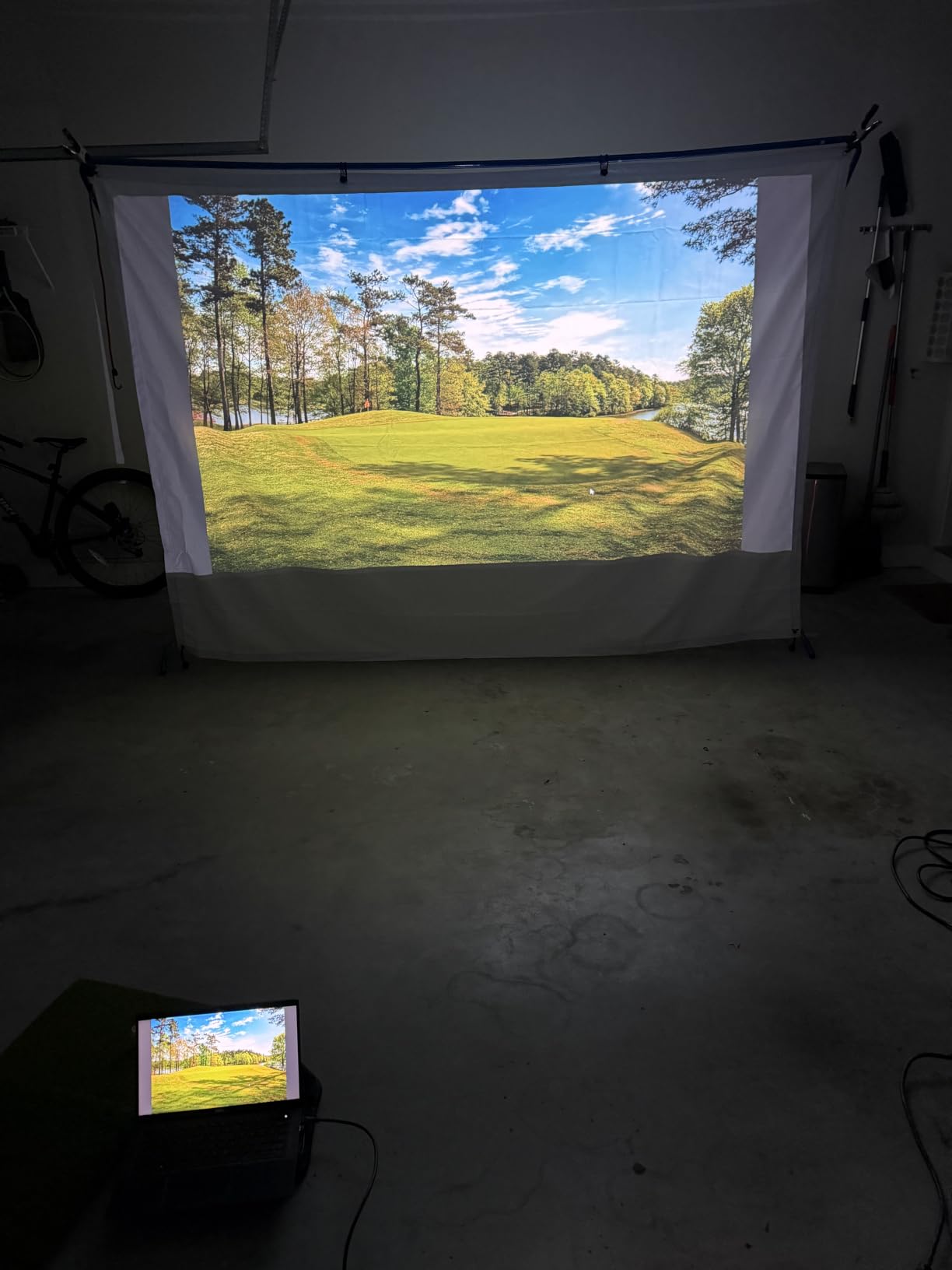 Golf Simulator Enclosure Kit with HD Impact Screen and Steel Frame customer photo 1