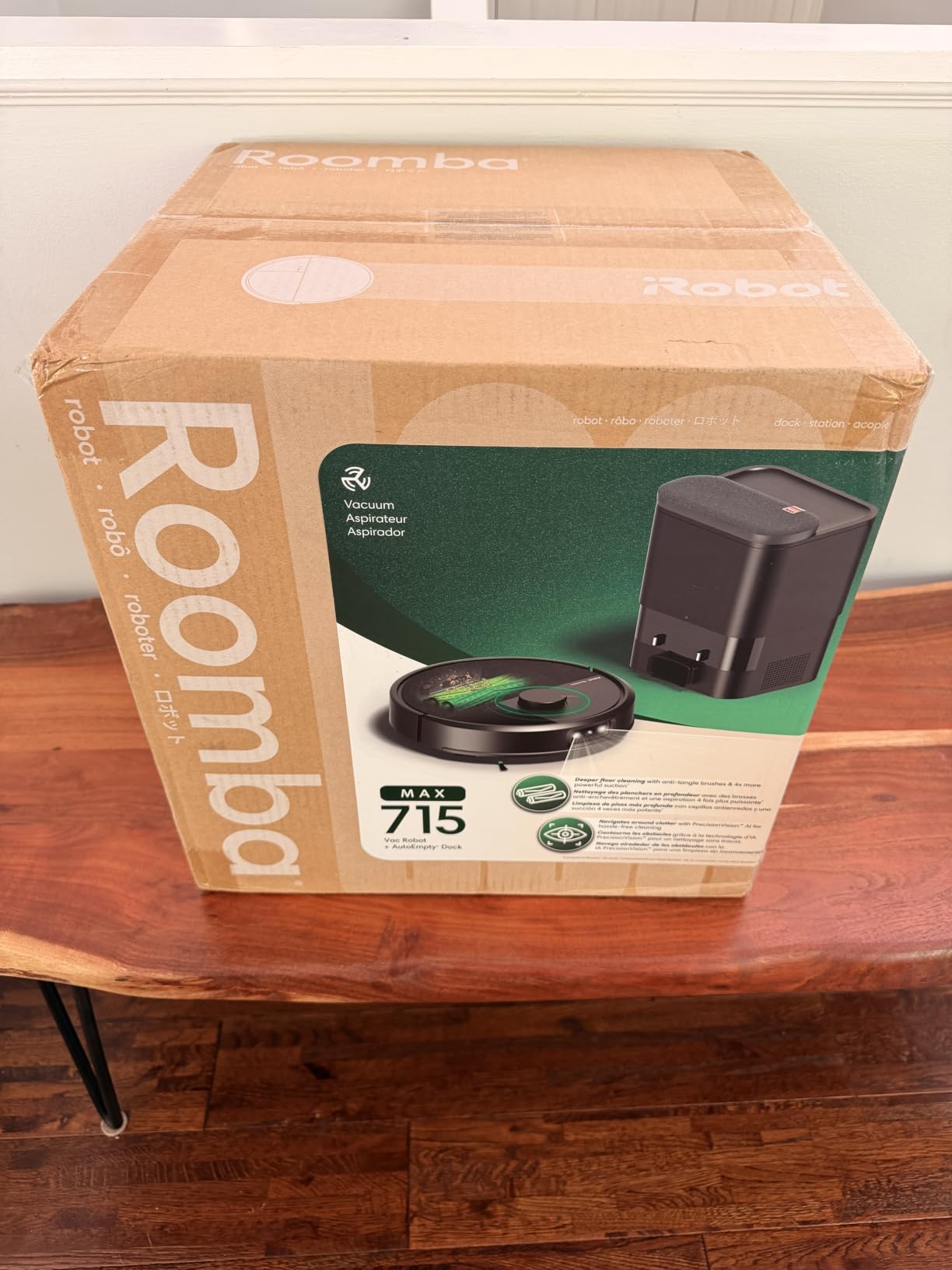 iRobot Roomba Max 715X Pet Robot Vacuum, 30,000Pa Suction, Dual Rubber Anti-Tangle Brushes & Side Brush, 90 Days Self-Emptying, PrecisionVision AI Obstacle Avoidance, 3D Mapping, Advanced Dirt Detect customer photo 1