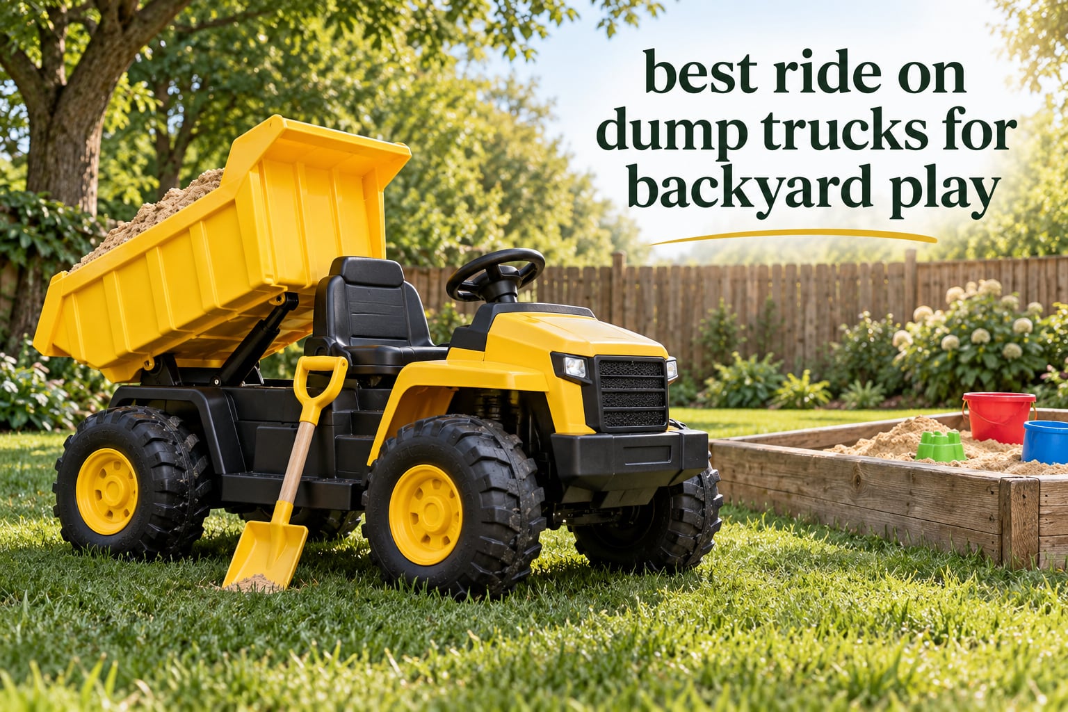 best ride on dump trucks for backyard play