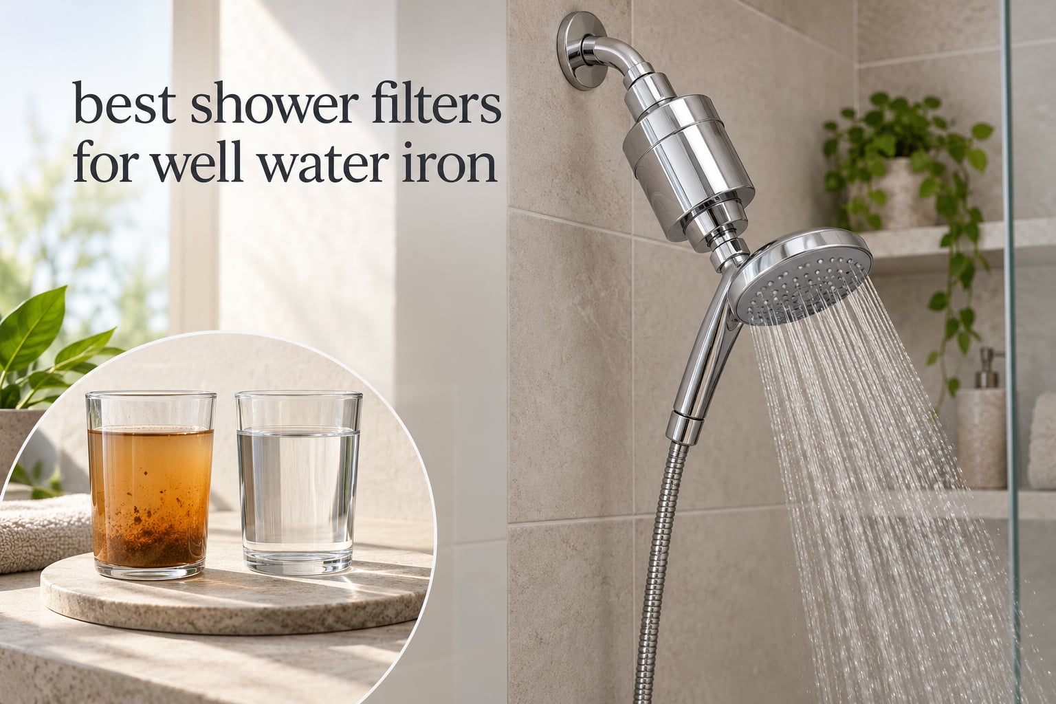 best shower filters for well water iron
