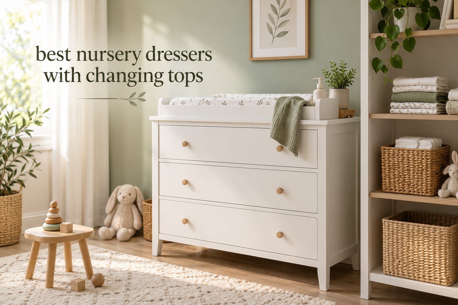 best nursery dressers with changing tops