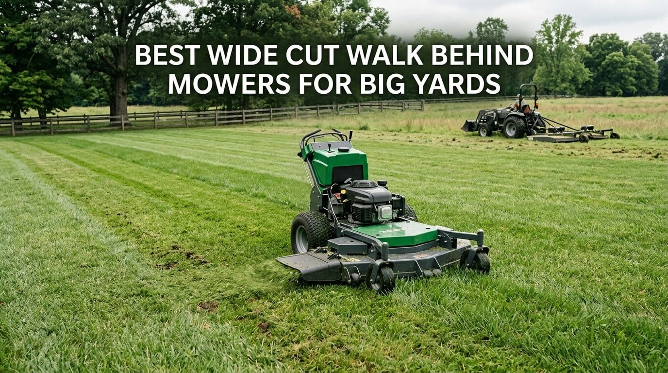 best wide cut walk behind mowers for big yards