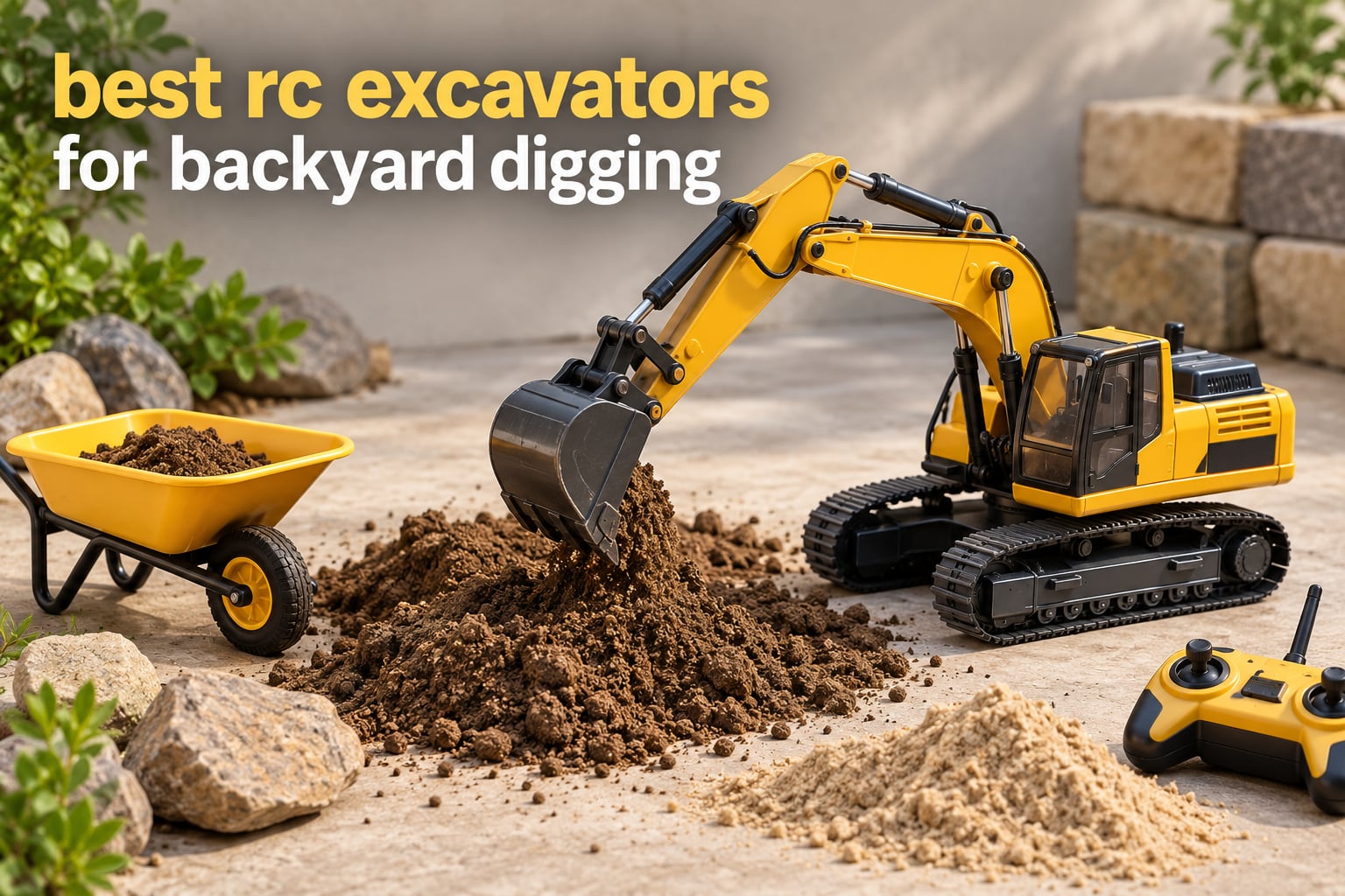 best rc excavators for backyard digging