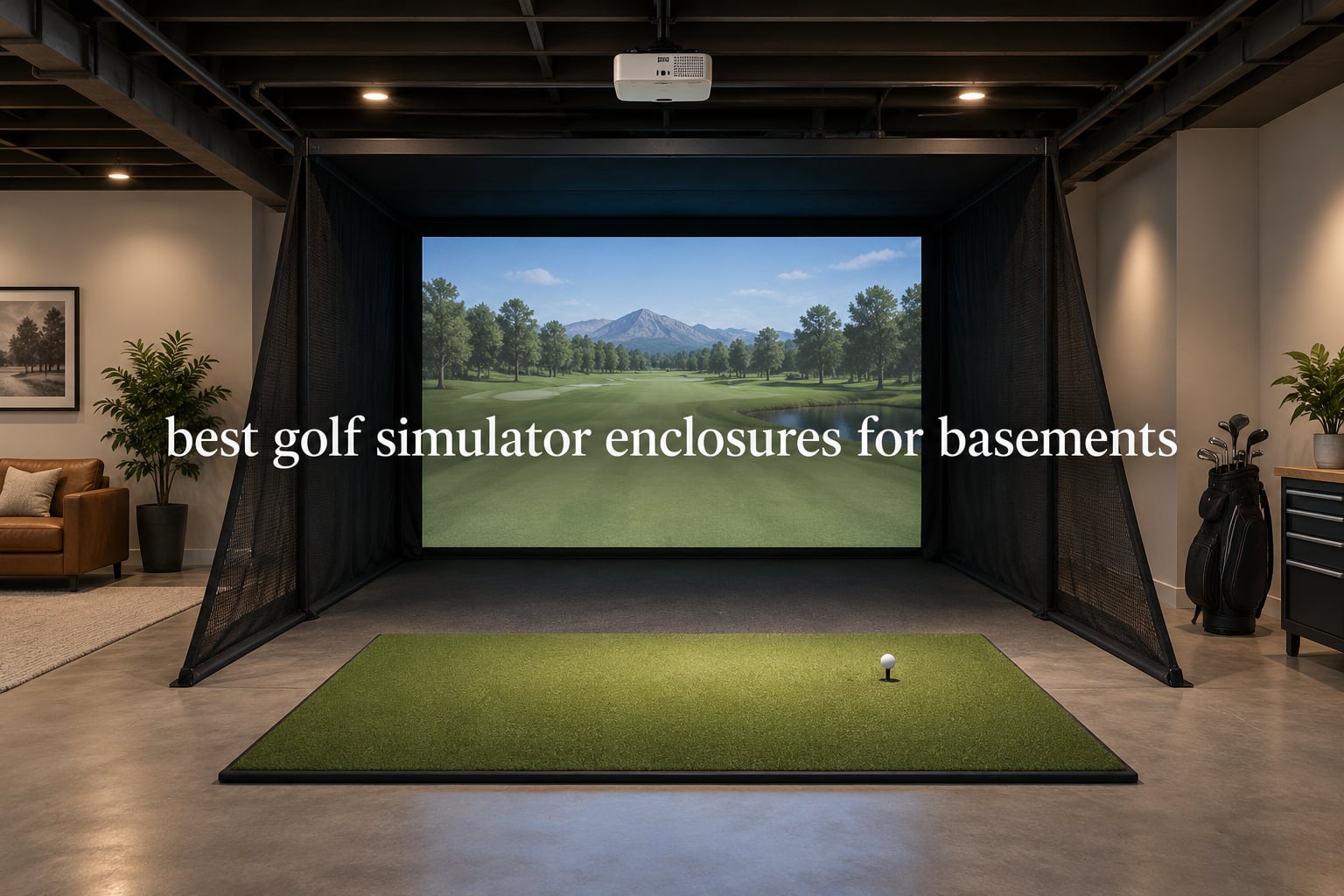best golf simulator enclosures for basements