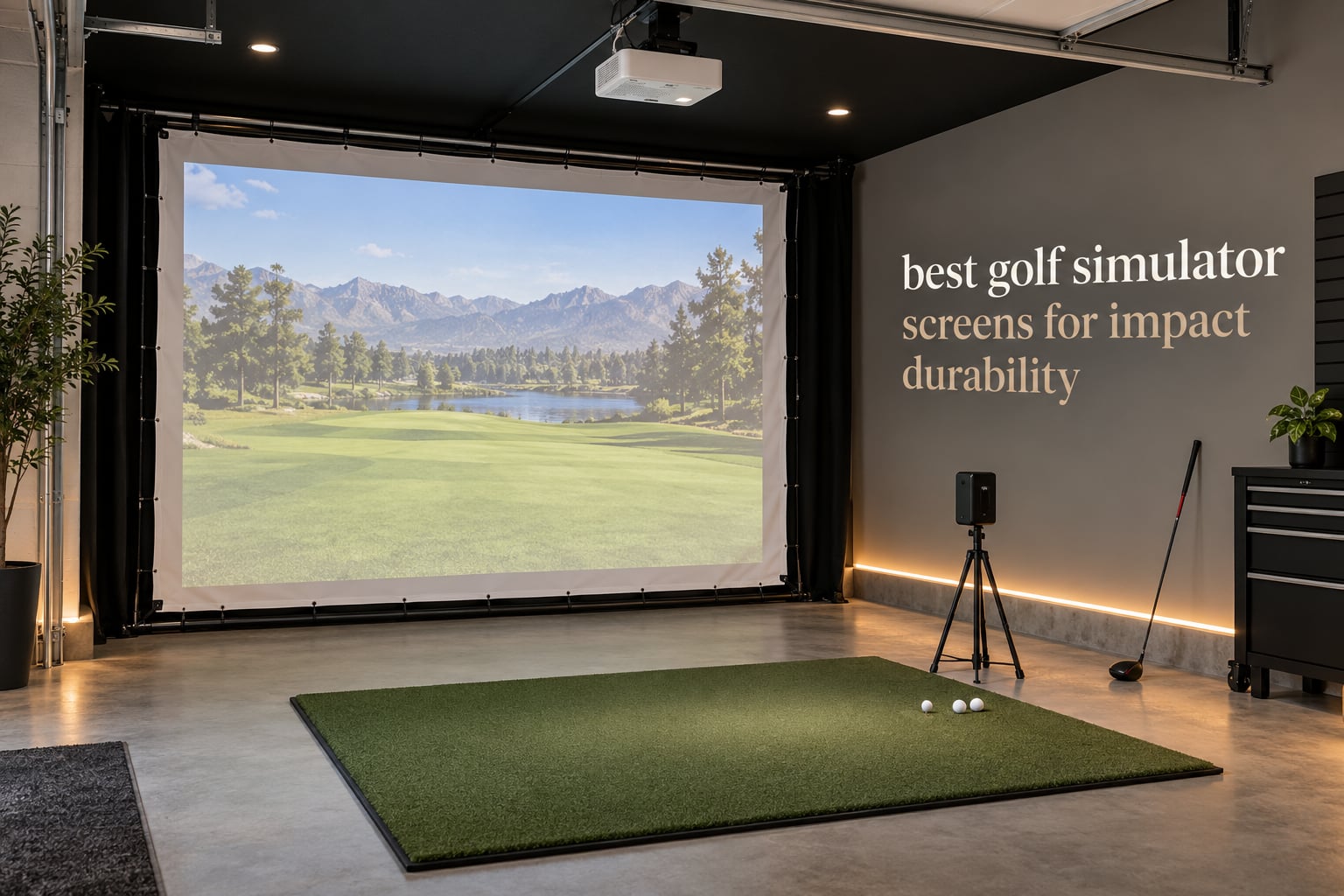 best golf simulator screens for impact durability