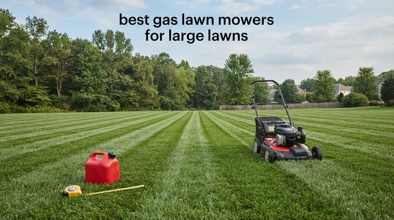 best gas lawn mowers for large lawns